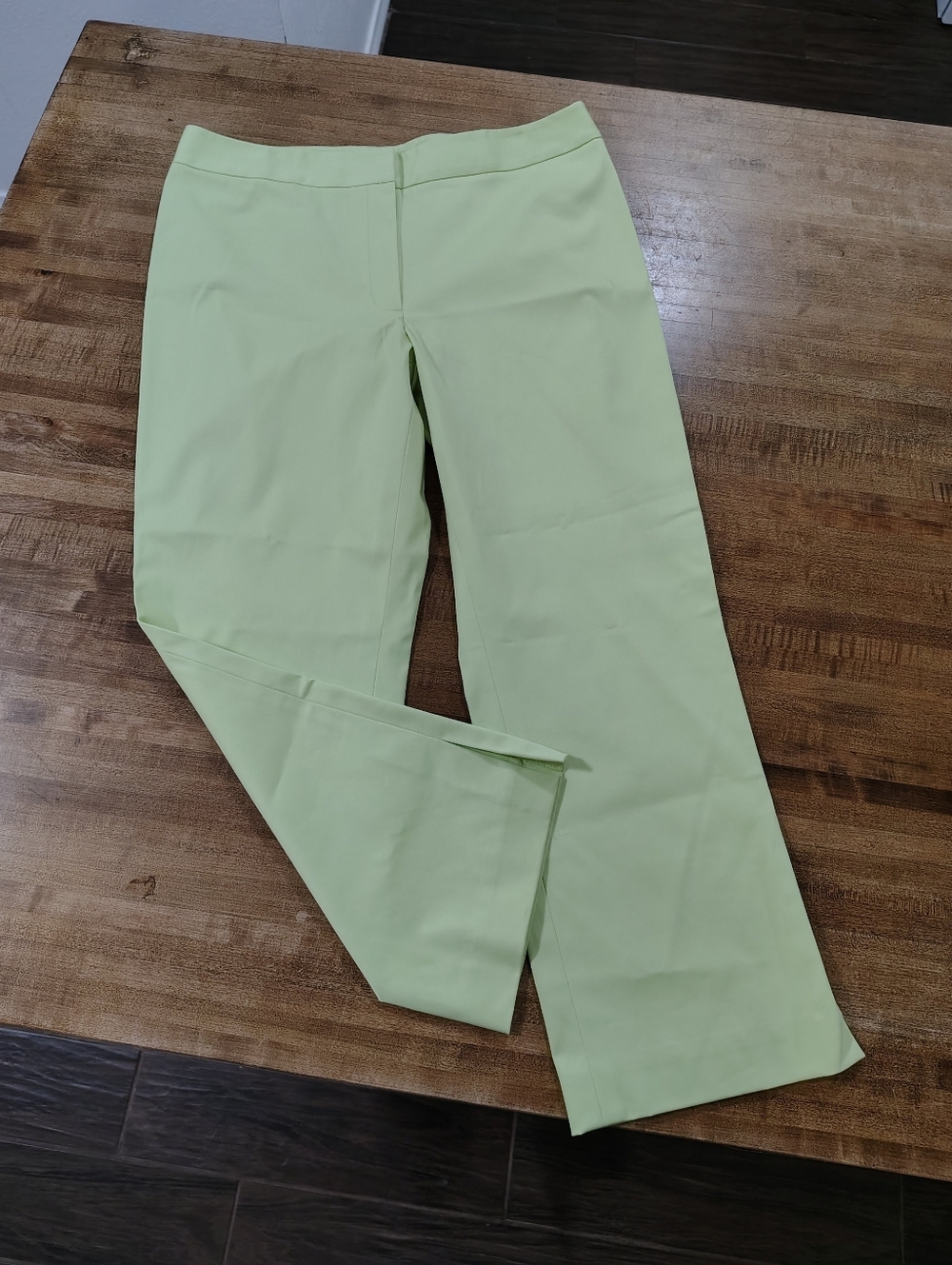 NORDSTROM STUDIO? Tailored Cotton Blend Cropped Pants in Sage/ Light Green